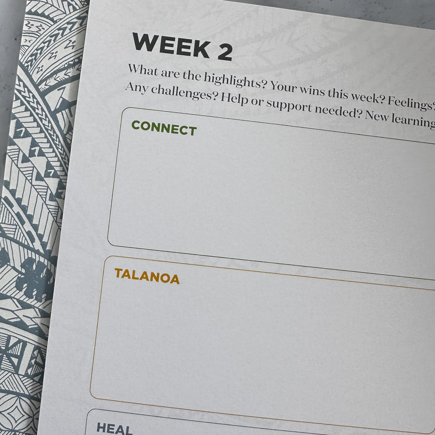 Tama Pasifika Wellbeing Journal - Connect, Talanoa, Heal